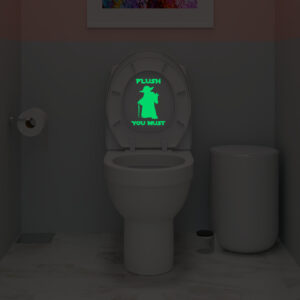 Flush You Must Glow In The Dark Decal
